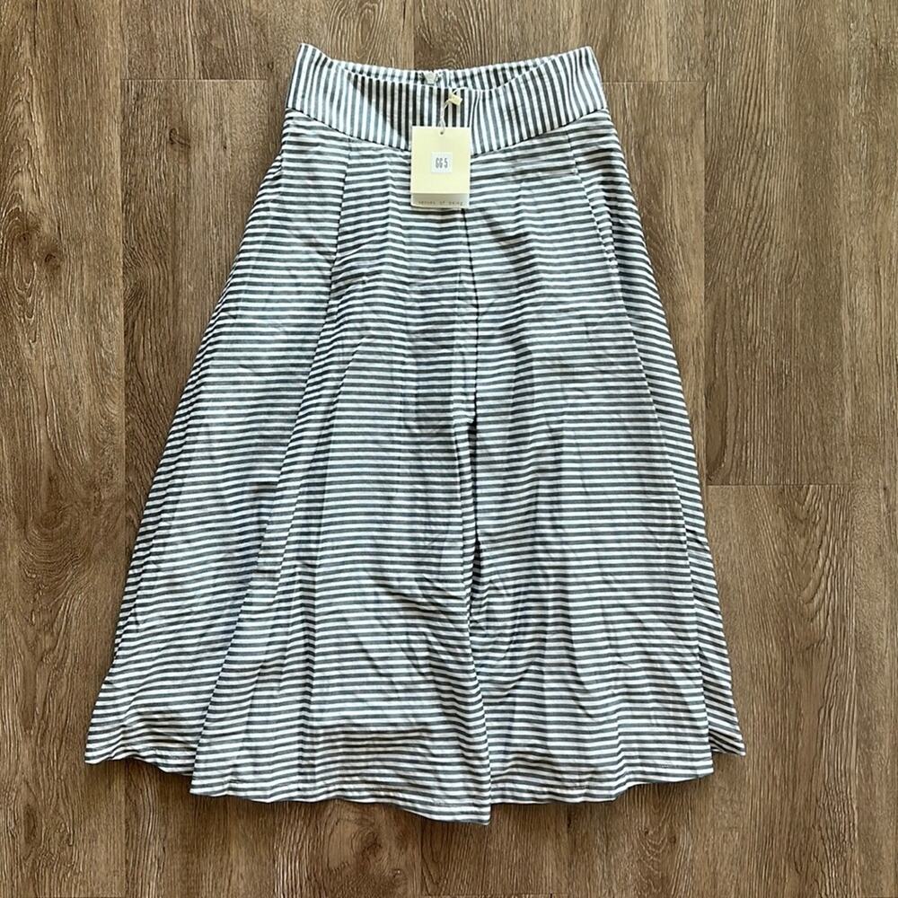 NWT GG<5 Striped Midi Skirt Size XS‎